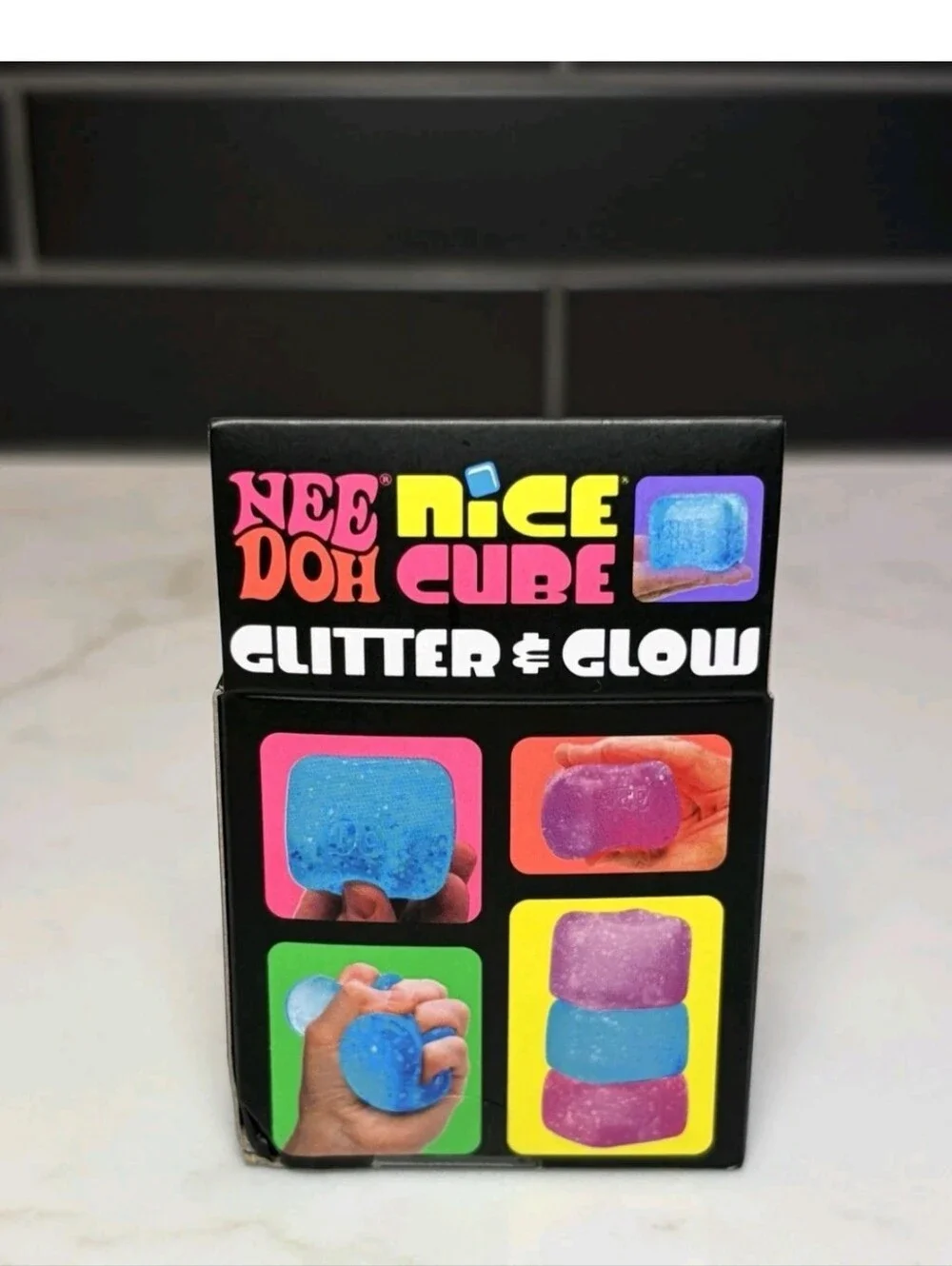 Nice Cube Glitter & Glow Squishy PURPLE